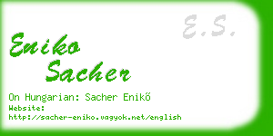 eniko sacher business card