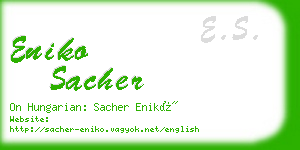 eniko sacher business card